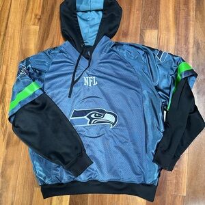 NFL Blue and Black Hoodie Jacket